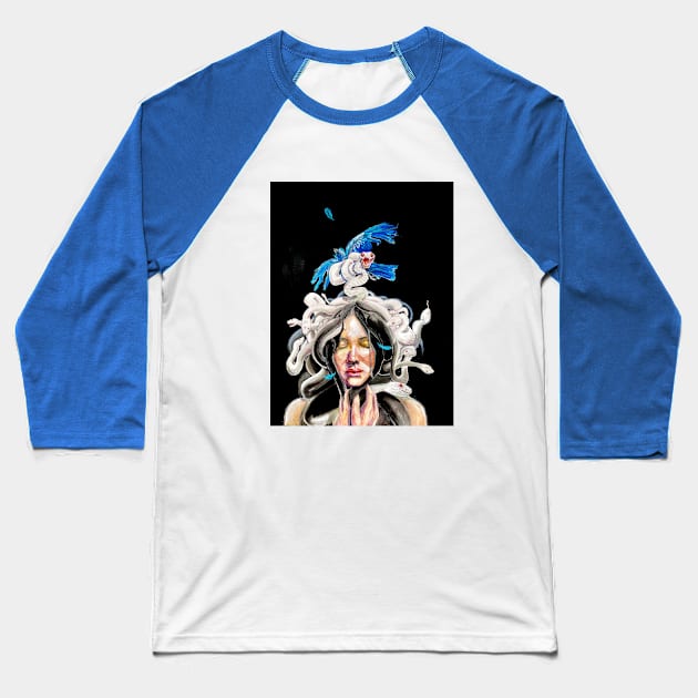 Not a Minor Threat Medusa Baseball T-Shirt by Manic Pantry